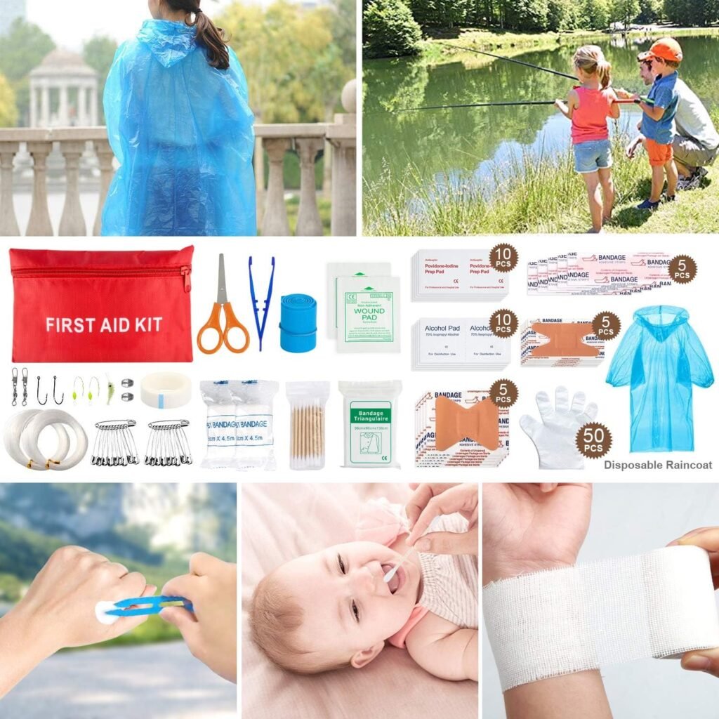 Kit di sopravvivenza di emergenza e kit di pronto soccorso da 238 pezzi, strumento di sopravvivenza professionale con custodia tattica Molle e tenda di emergenza per terremoto, avventure all'aria aperta, campeggio, escursionismo, caccia