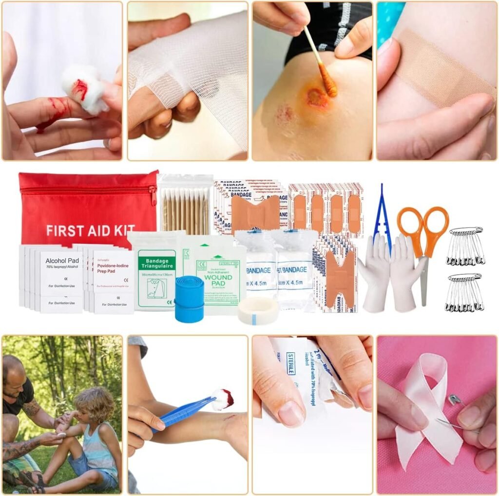 Kit de sobrevivência, kit de primeiros socorros de equipamento de sobrevivência de 250 unidades com bolsa compatível com sistema Molle e barraca de emergência, kit de emergência para terremoto, aventura ao ar livre, caminhada, caça, presentes para homens e mulheres